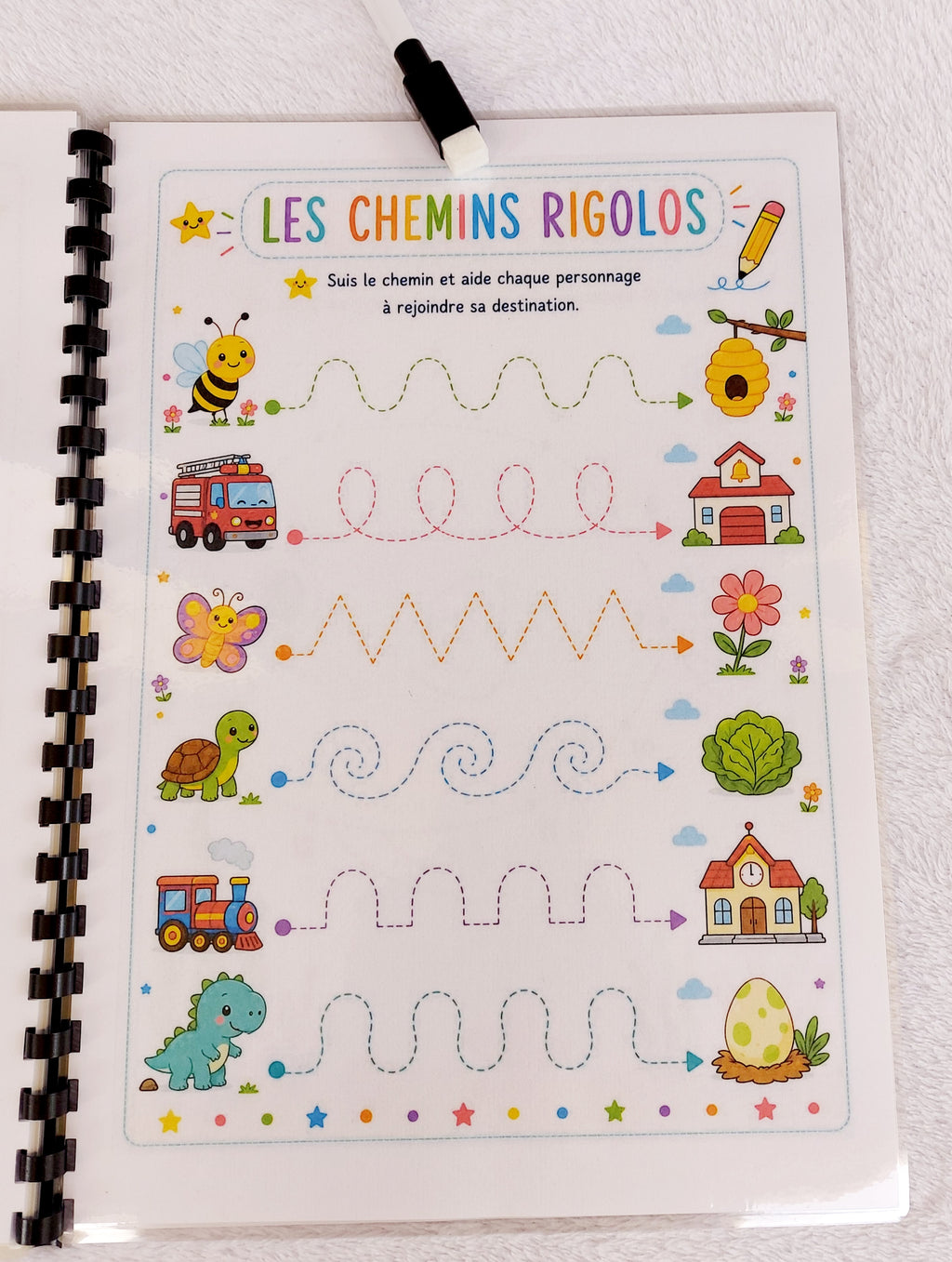 Mon Cahier de Graphisme Effaçable dès 4 ans – Lettres, Chiffres, Formes et Tracés ✏️