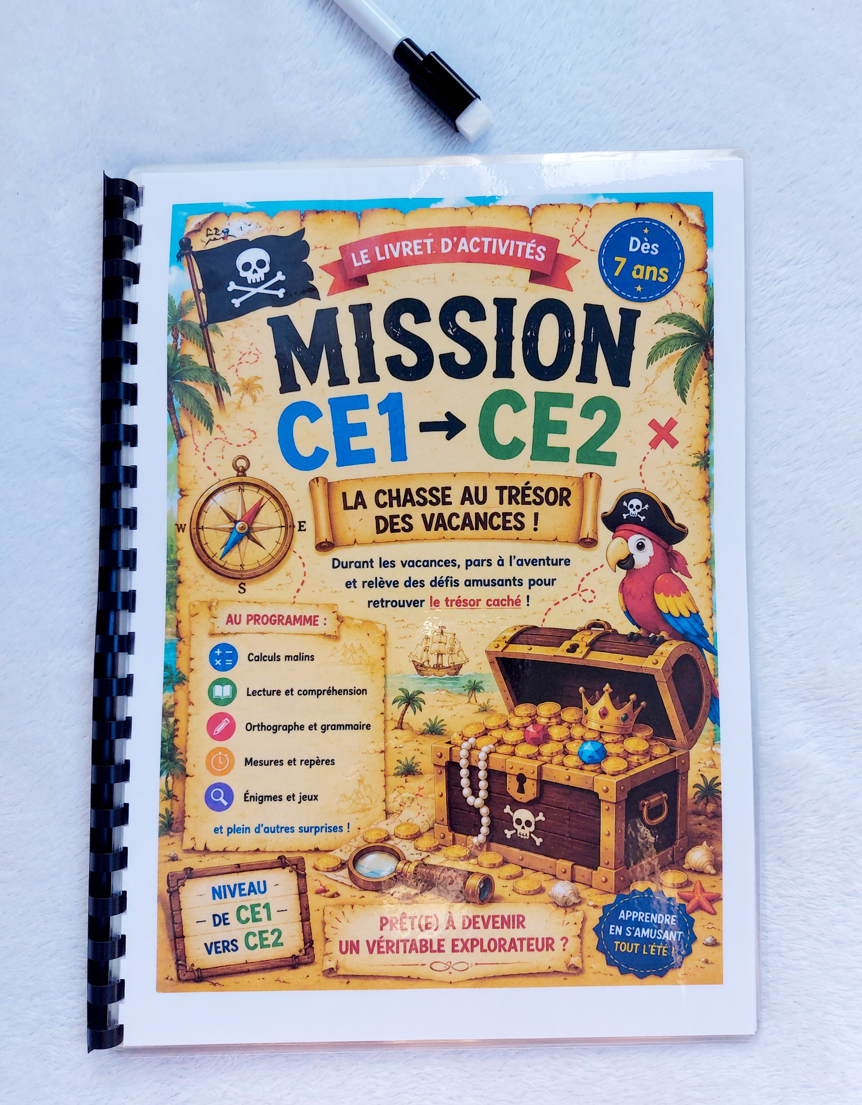 Mission CE1 ➜ CE2 : La Chasse au Trésor des Vacances | Livret d'activités réutilisable dès 7 ans