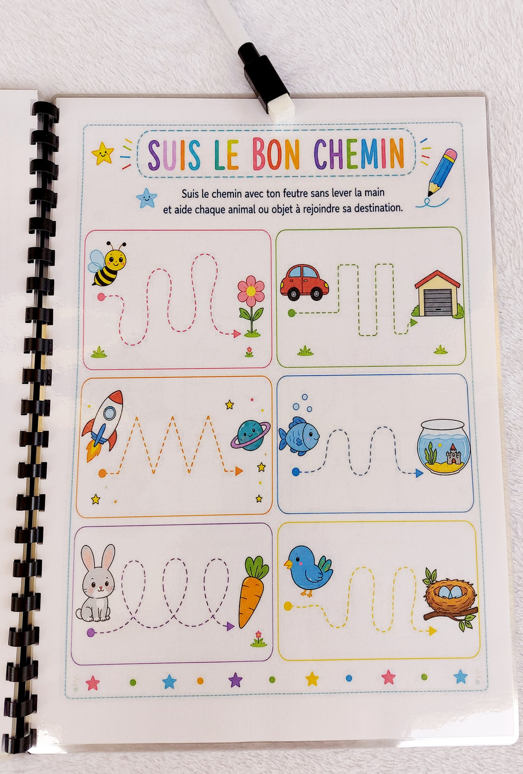 Mon Cahier de Graphisme Effaçable dès 4 ans – Lettres, Chiffres, Formes et Tracés ✏️