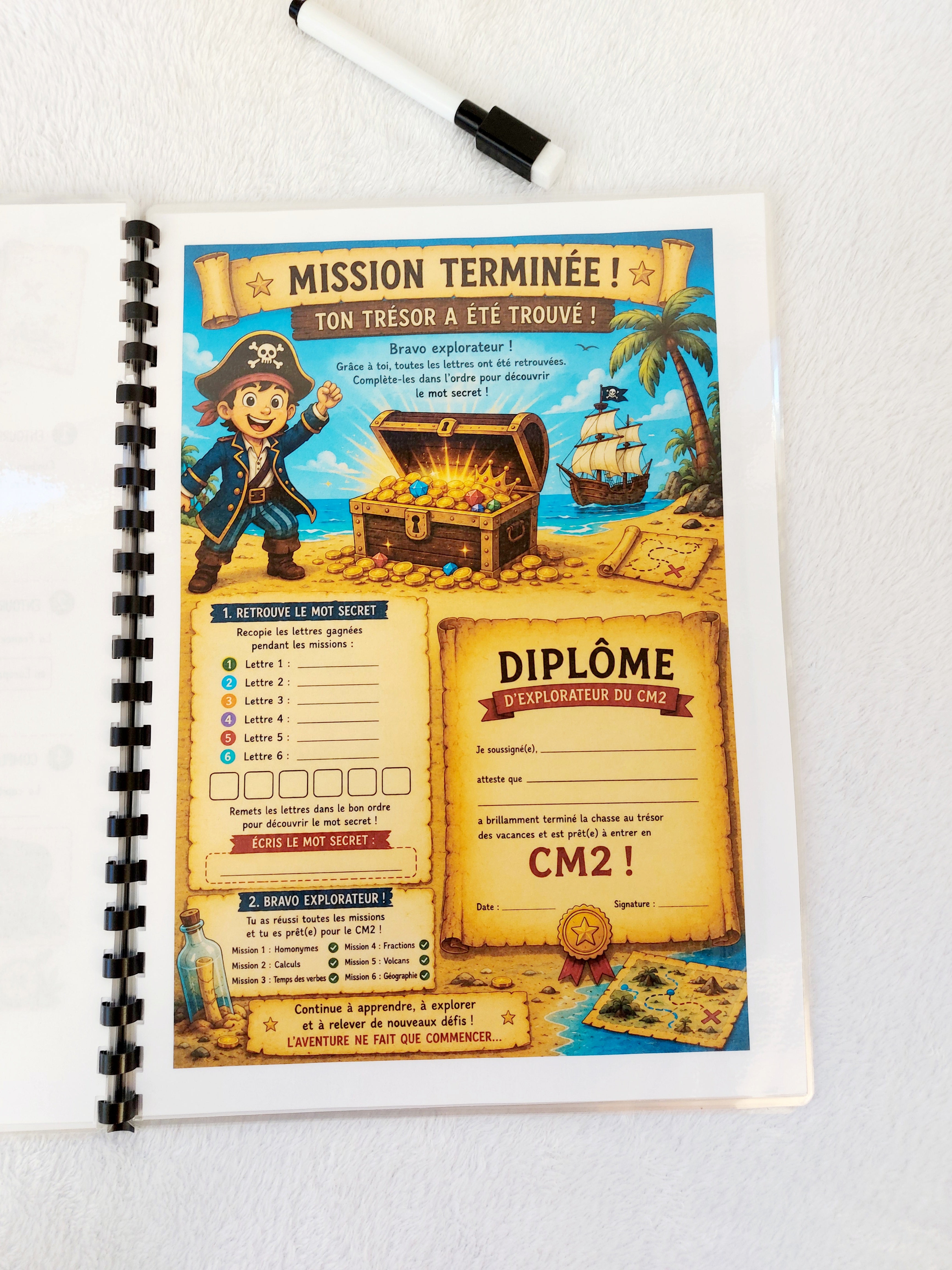 Mission CM2 – La Chasse au Trésor des Vacances | Livret Révisions CM1 vers CM2 Réutilisable