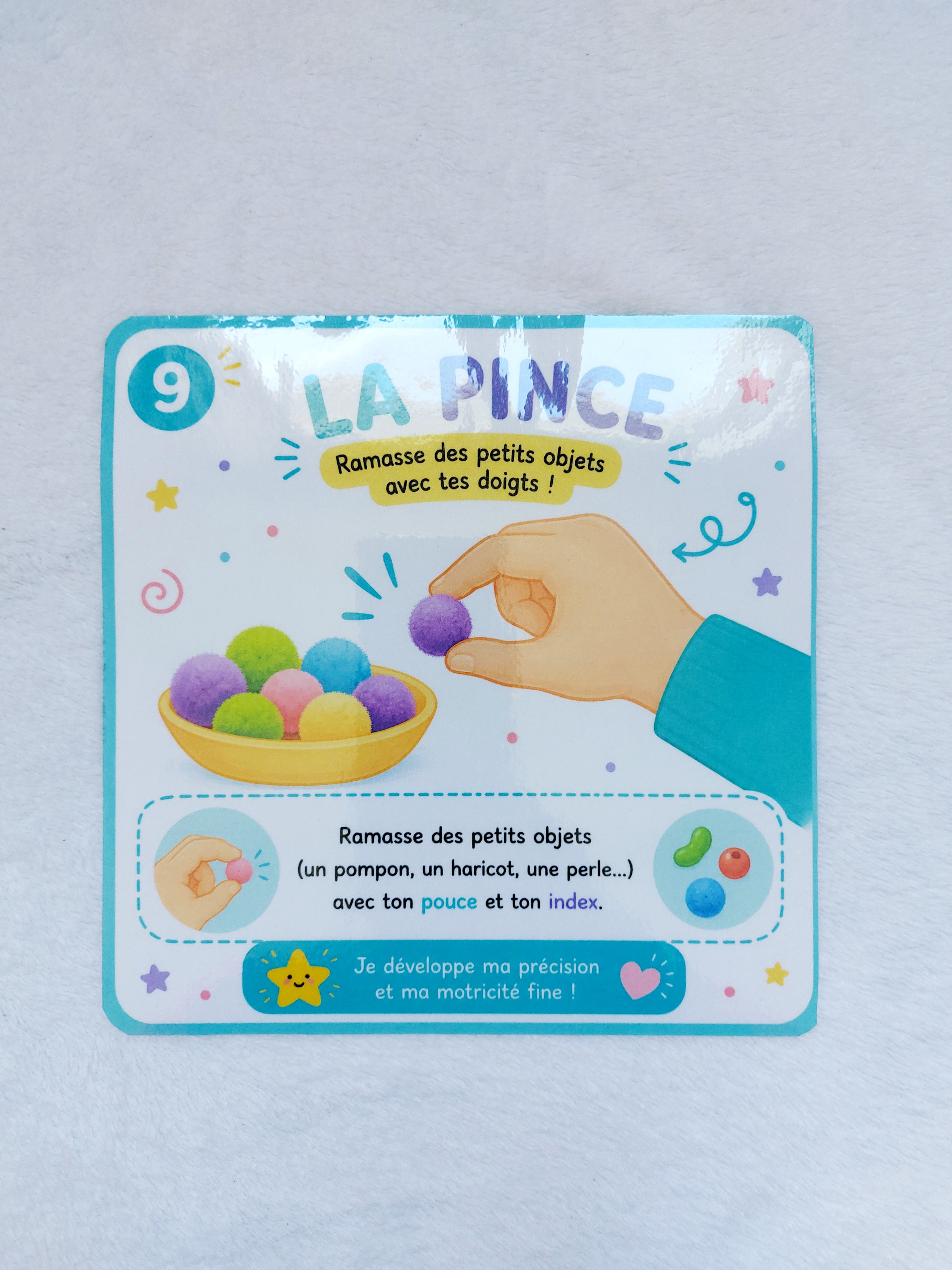 Cartes de motricité fine - Dès 3 ans | 10 défis ludiques pour les doigts