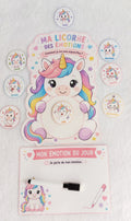 Ma Licorne des Émotions – Support éducatif plastifié avec cartes émotions et fiche effaçable