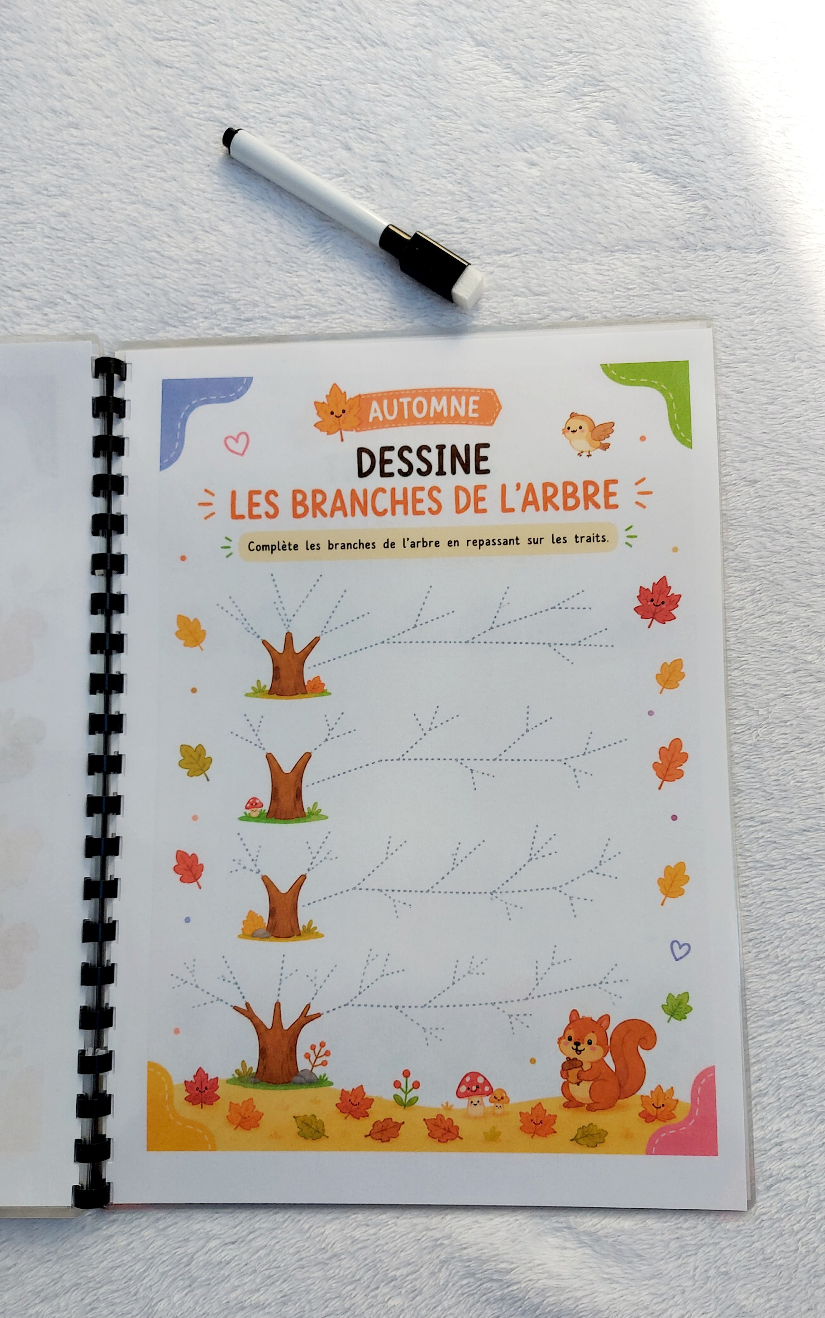 Livret d'activités réutilisable Les 4 saisons - Dès 5 ans | Feutre inclus
