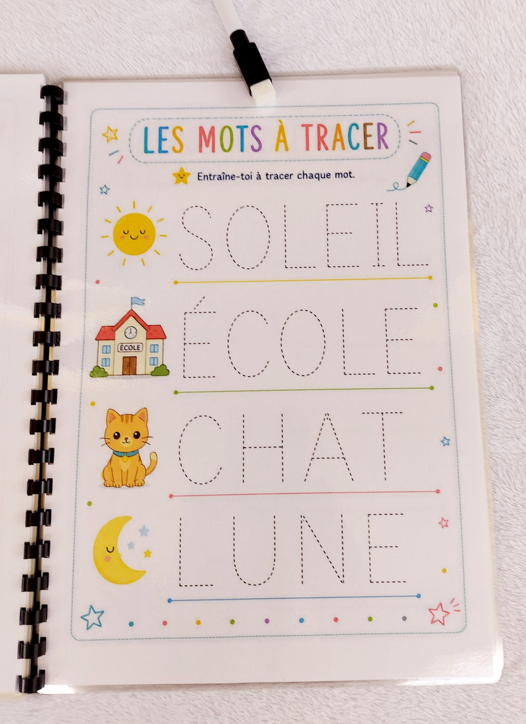 Mon Cahier de Graphisme Effaçable dès 4 ans – Lettres, Chiffres, Formes et Tracés ✏️