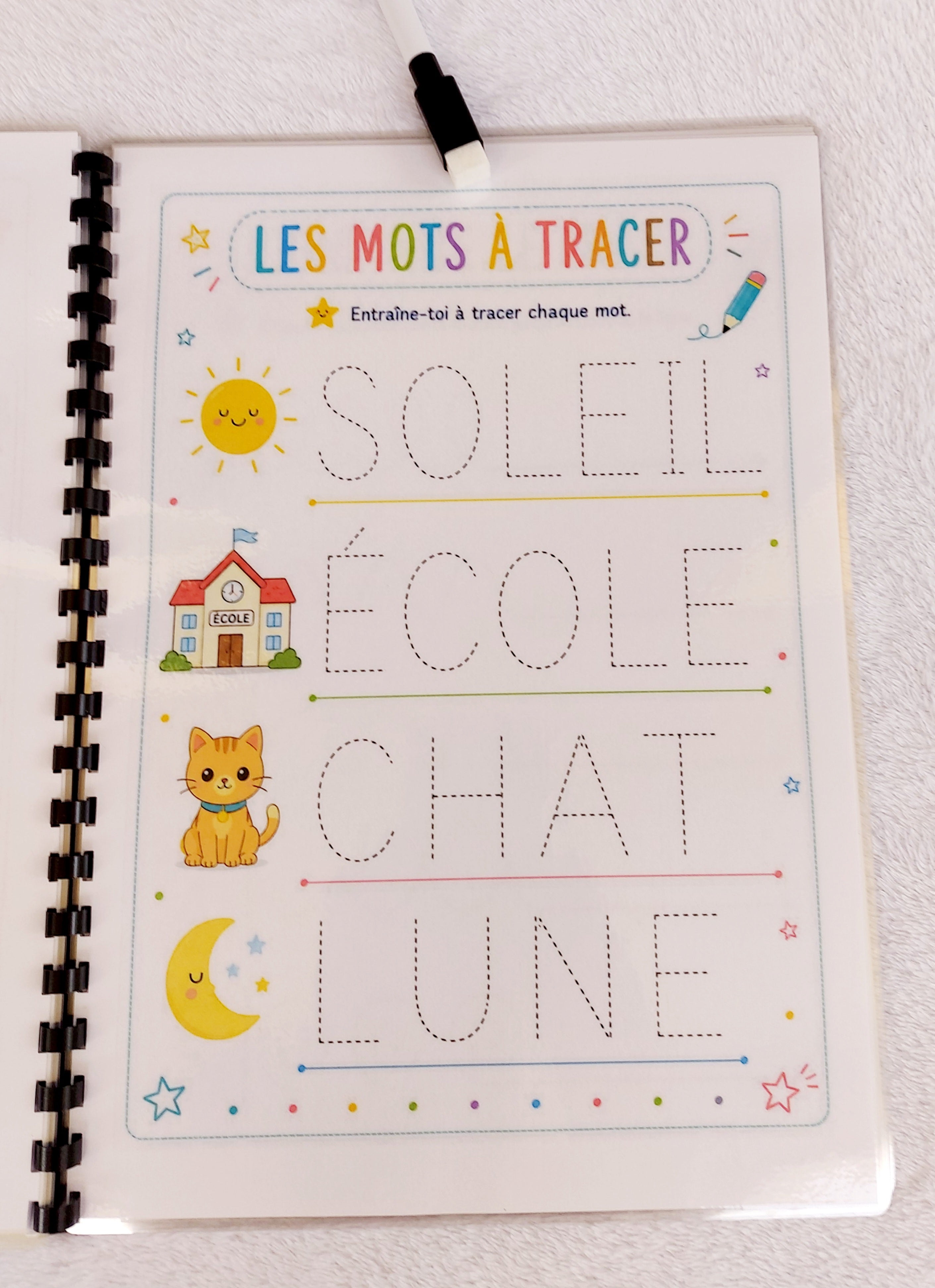 Mon Cahier de Graphisme Effaçable dès 4 ans – Lettres, Chiffres, Formes et Tracés ✏️