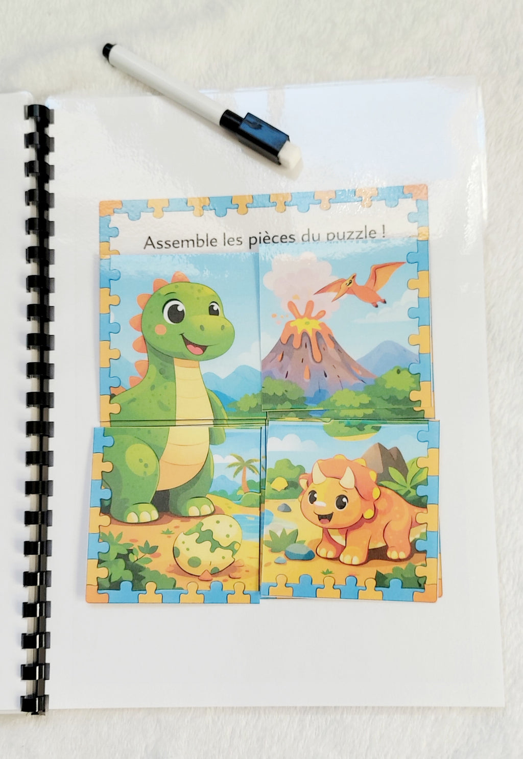 Livret d’activités Les Dinosaures – Dès 3 ans – Support éducatif réutilisable