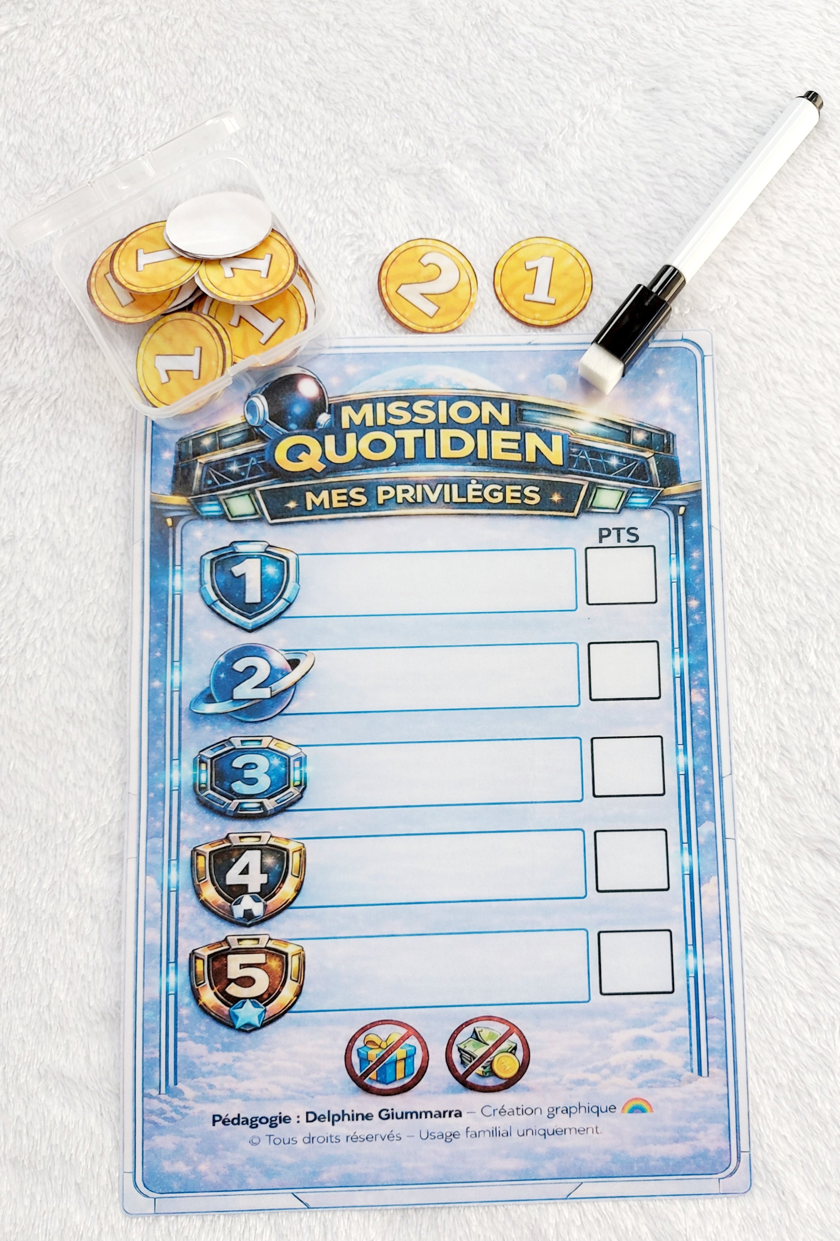 LOT SYSTÈME DE POINTS ASTRONAUTE 9/12 ANS