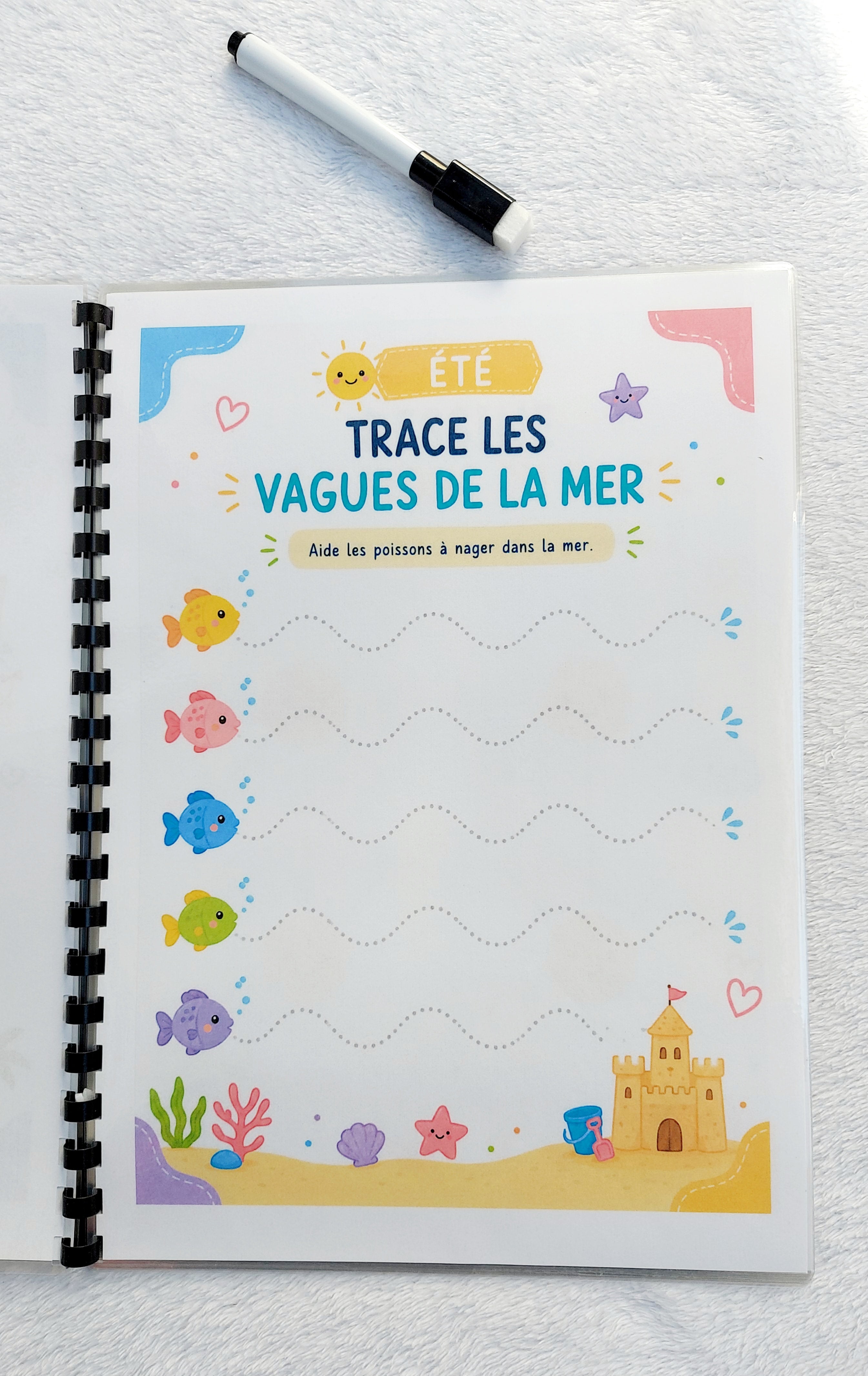 Livret d'activités réutilisable Les 4 saisons - Dès 5 ans | Feutre inclus
