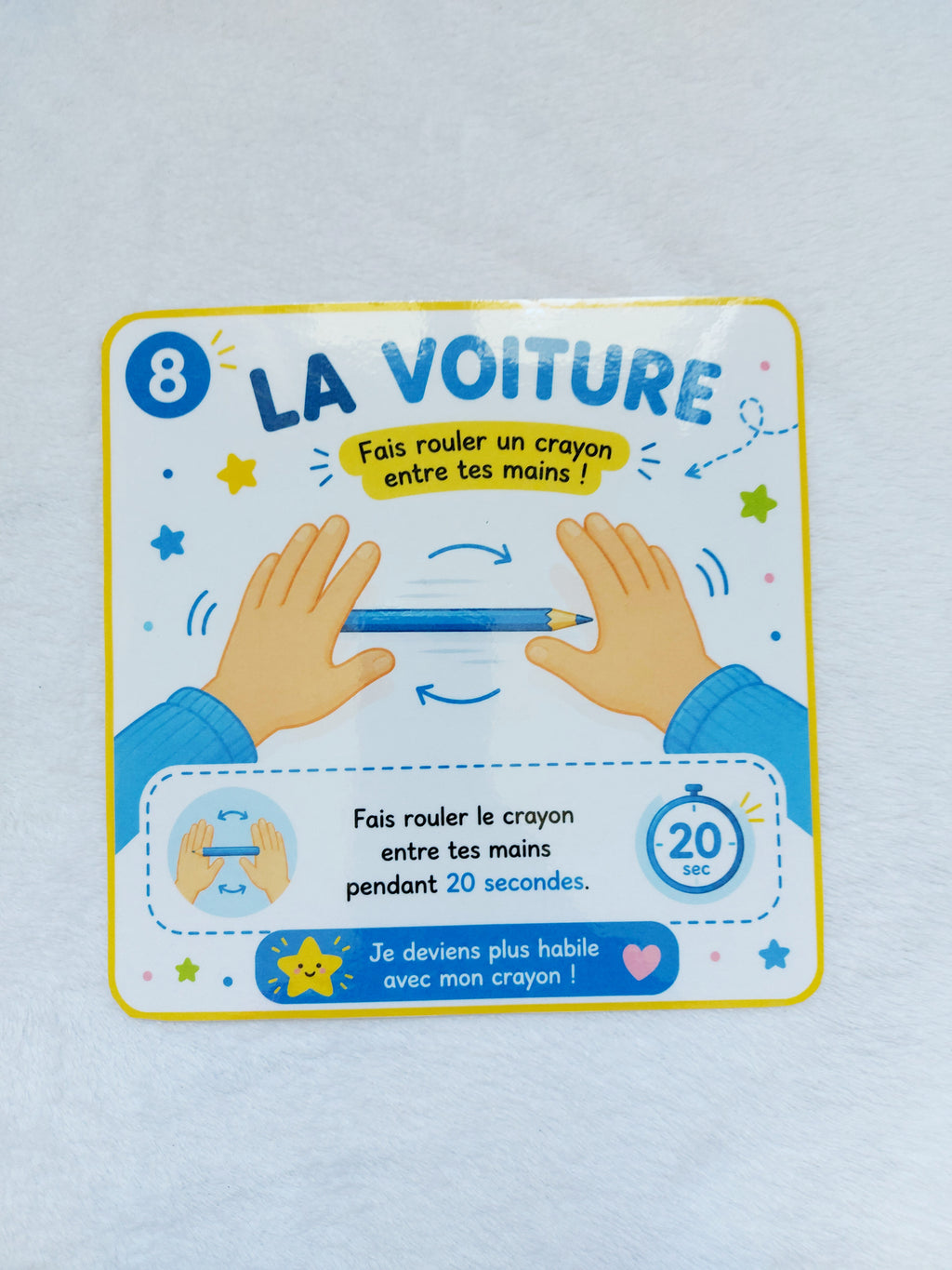 Cartes de motricité fine - Dès 3 ans | 10 défis ludiques pour les doigts