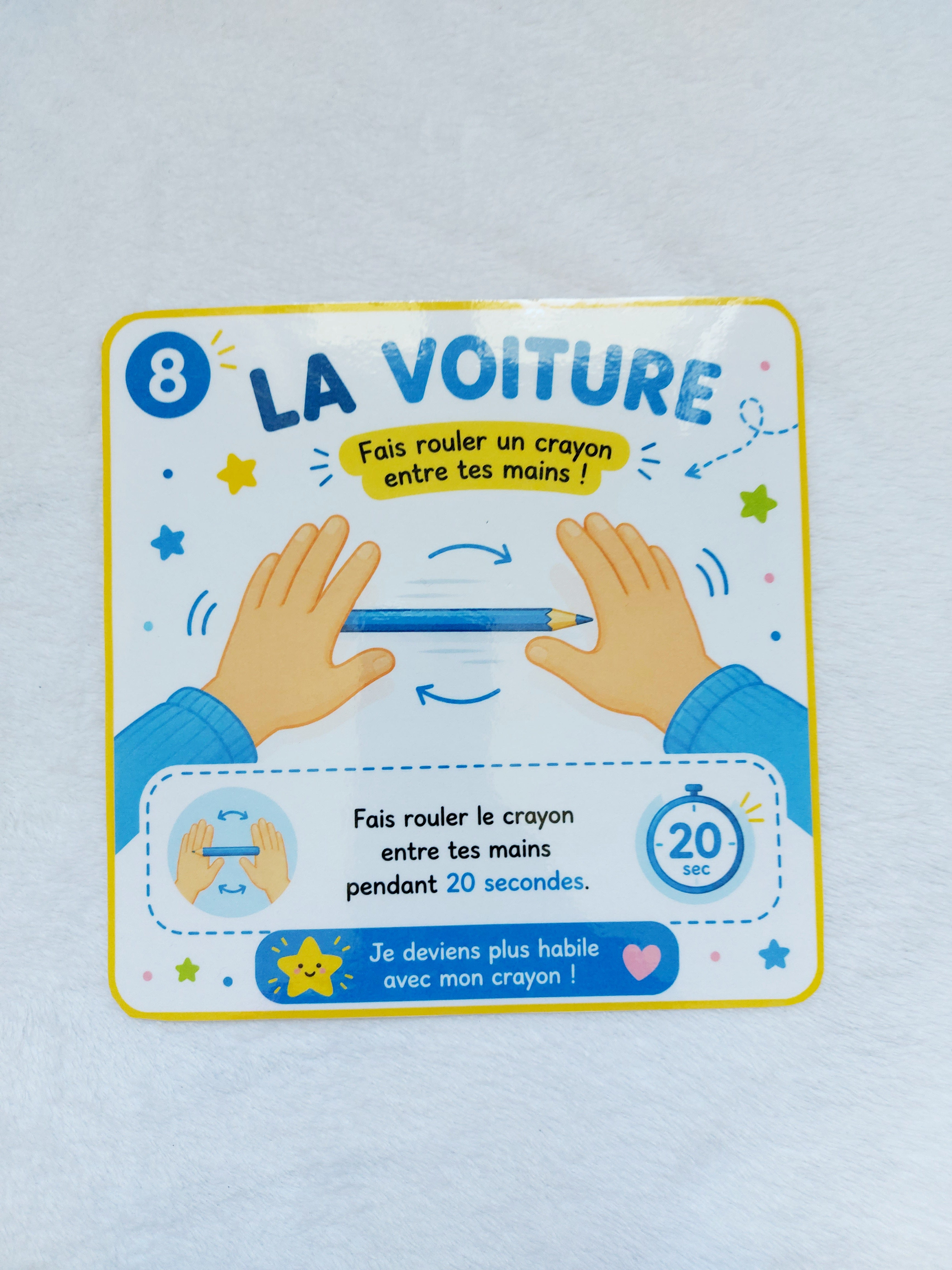 Cartes de motricité fine - Dès 3 ans | 10 défis ludiques pour les doigts