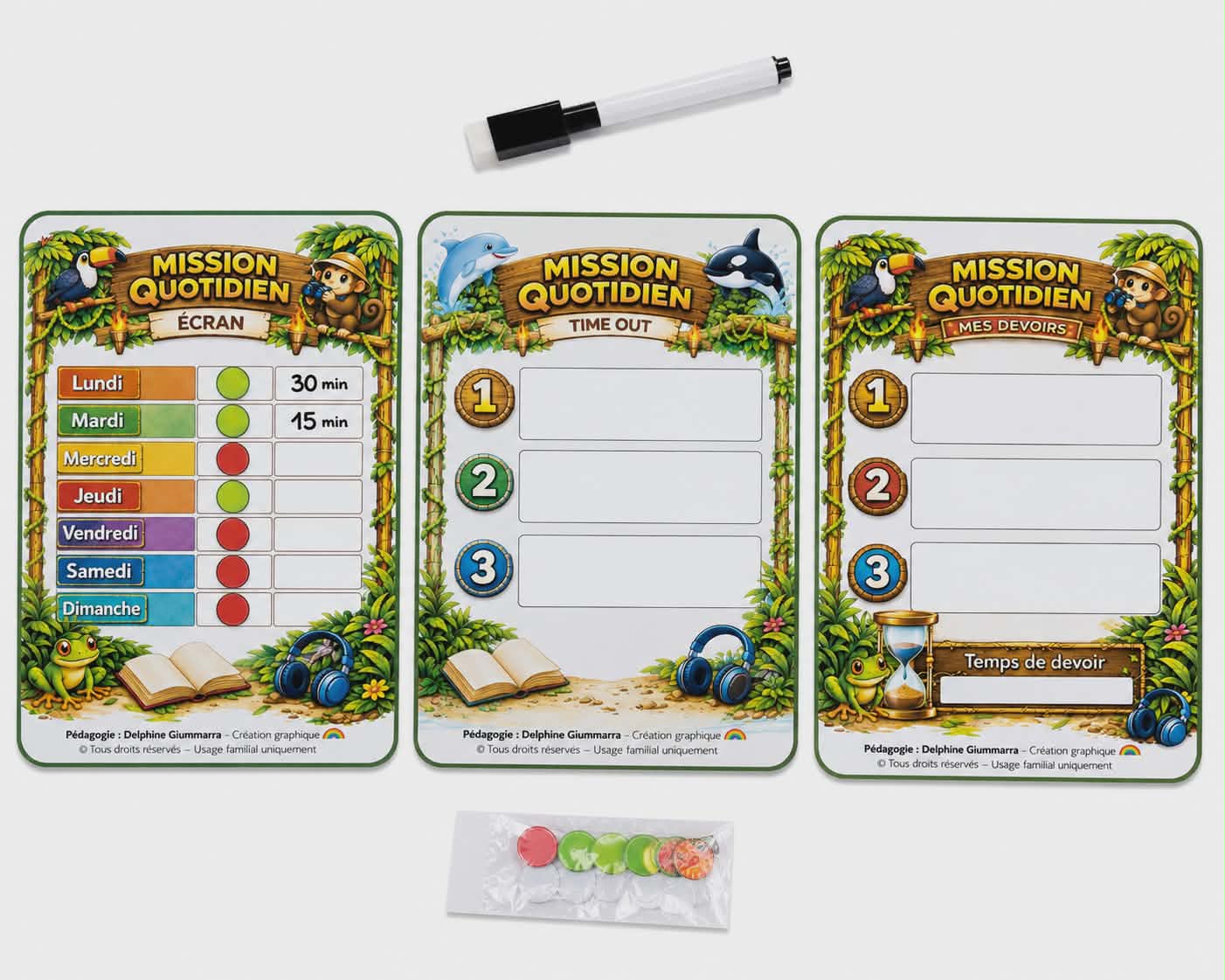 LOT QUOTIDIEN APAISÉ 4/8 ANS JUNGLE