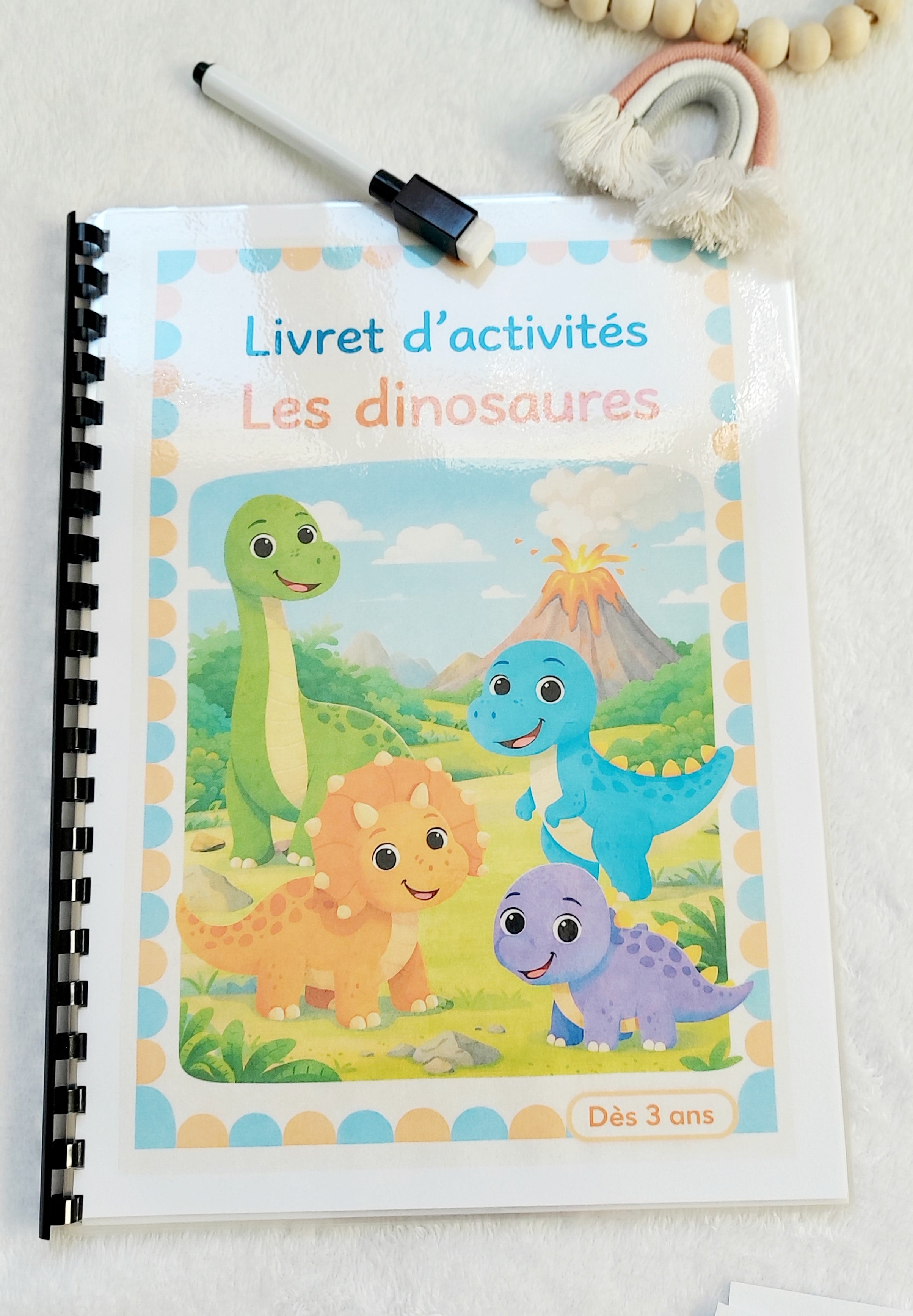 Livret d’activités Les Dinosaures – Dès 3 ans – Support éducatif réutilisable