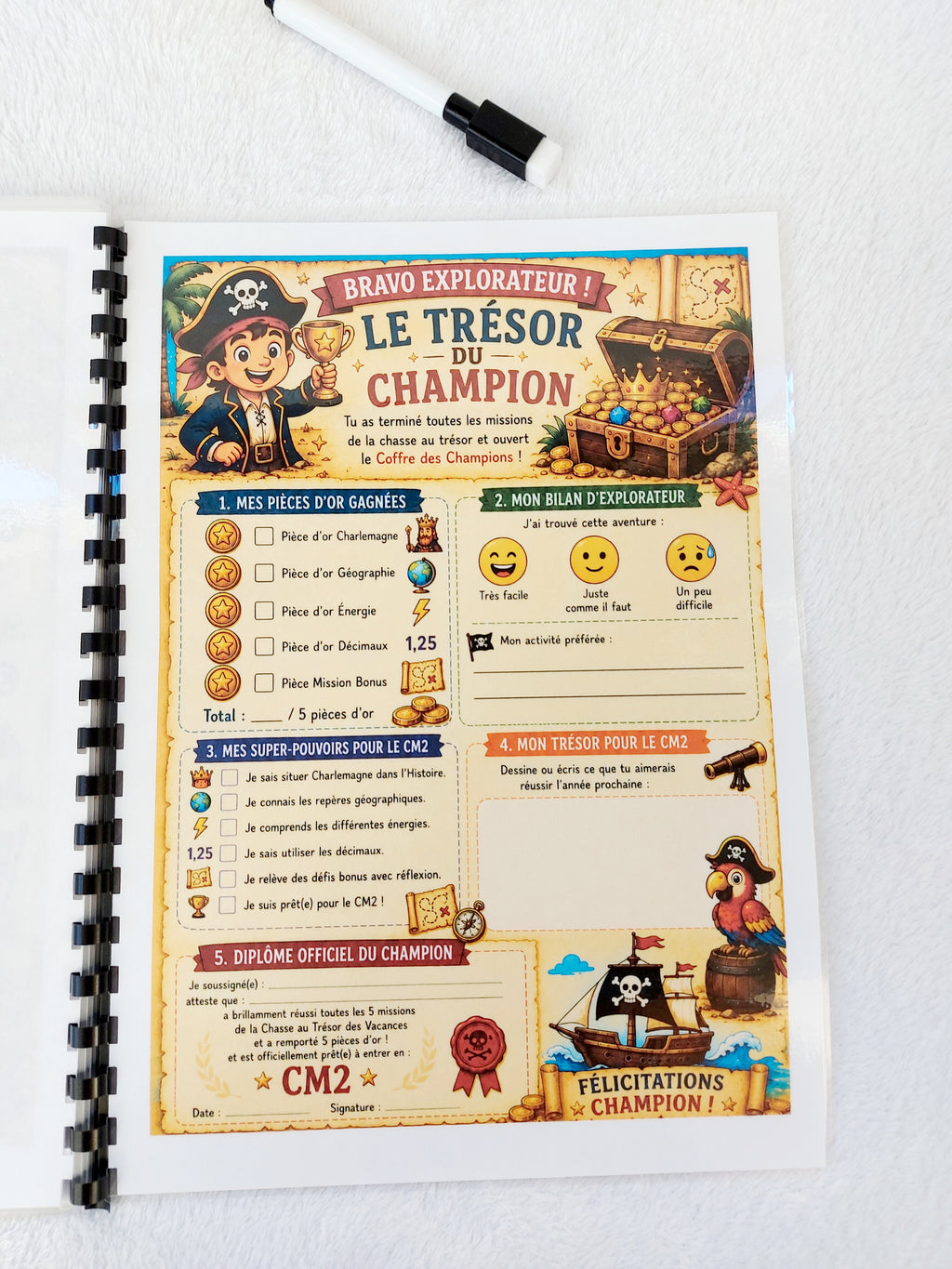 Mission CM2 – La Chasse au Trésor des Vacances | Livret Révisions CM1 vers CM2 Réutilisable