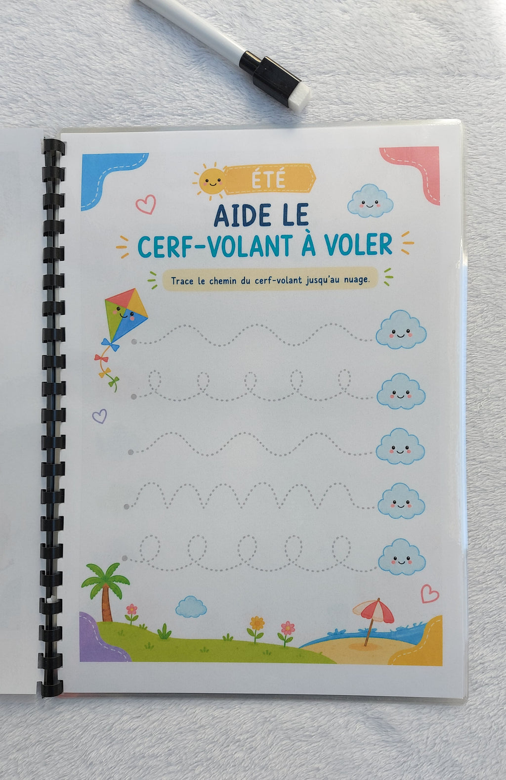 Livret d'activités réutilisable Les 4 saisons - Dès 5 ans | Feutre inclus
