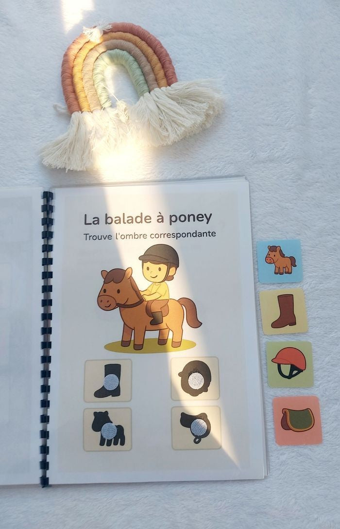 Mon livret d’activités – Poney Club dès 3 ans | Livre éducatif plastifié et réutilisable