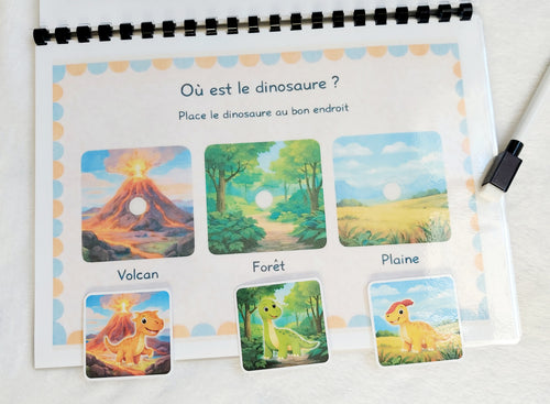 Livret d’activités Les Dinosaures – Dès 3 ans – Support éducatif réutilisable