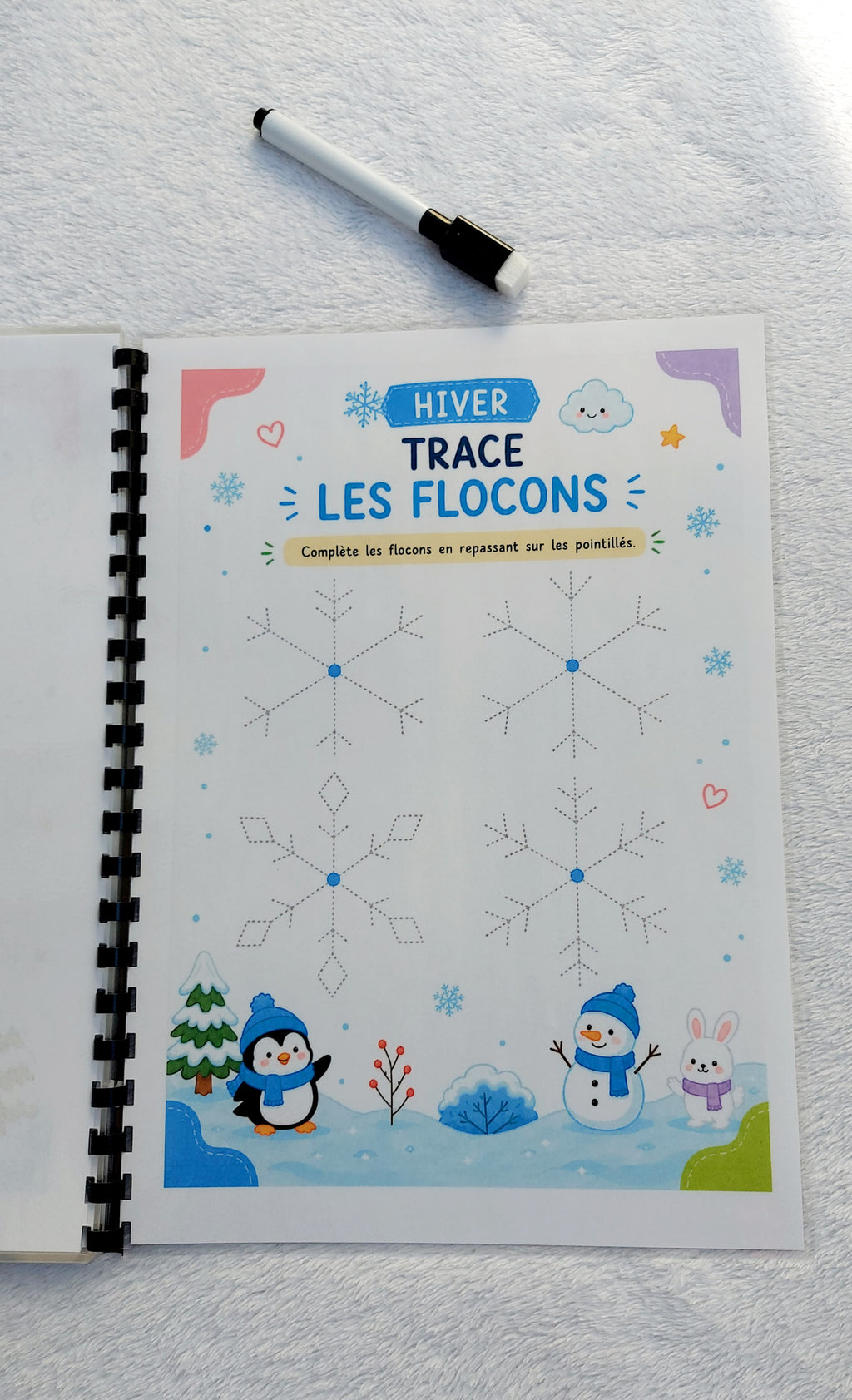Livret d'activités réutilisable Les 4 saisons - Dès 5 ans | Feutre inclus