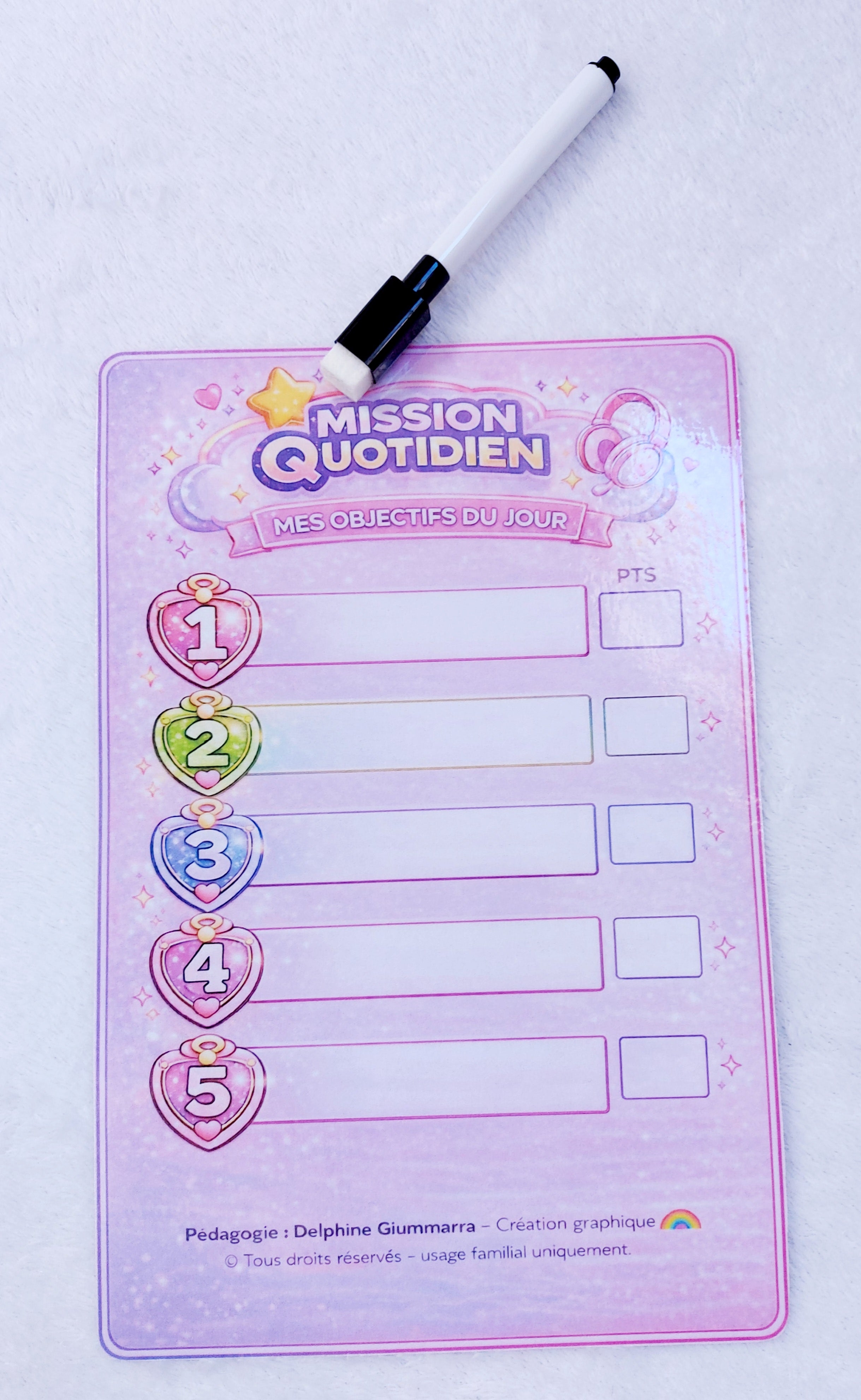 LOT SYSTÈME DE POINTS GIRLY 9/12 ANS