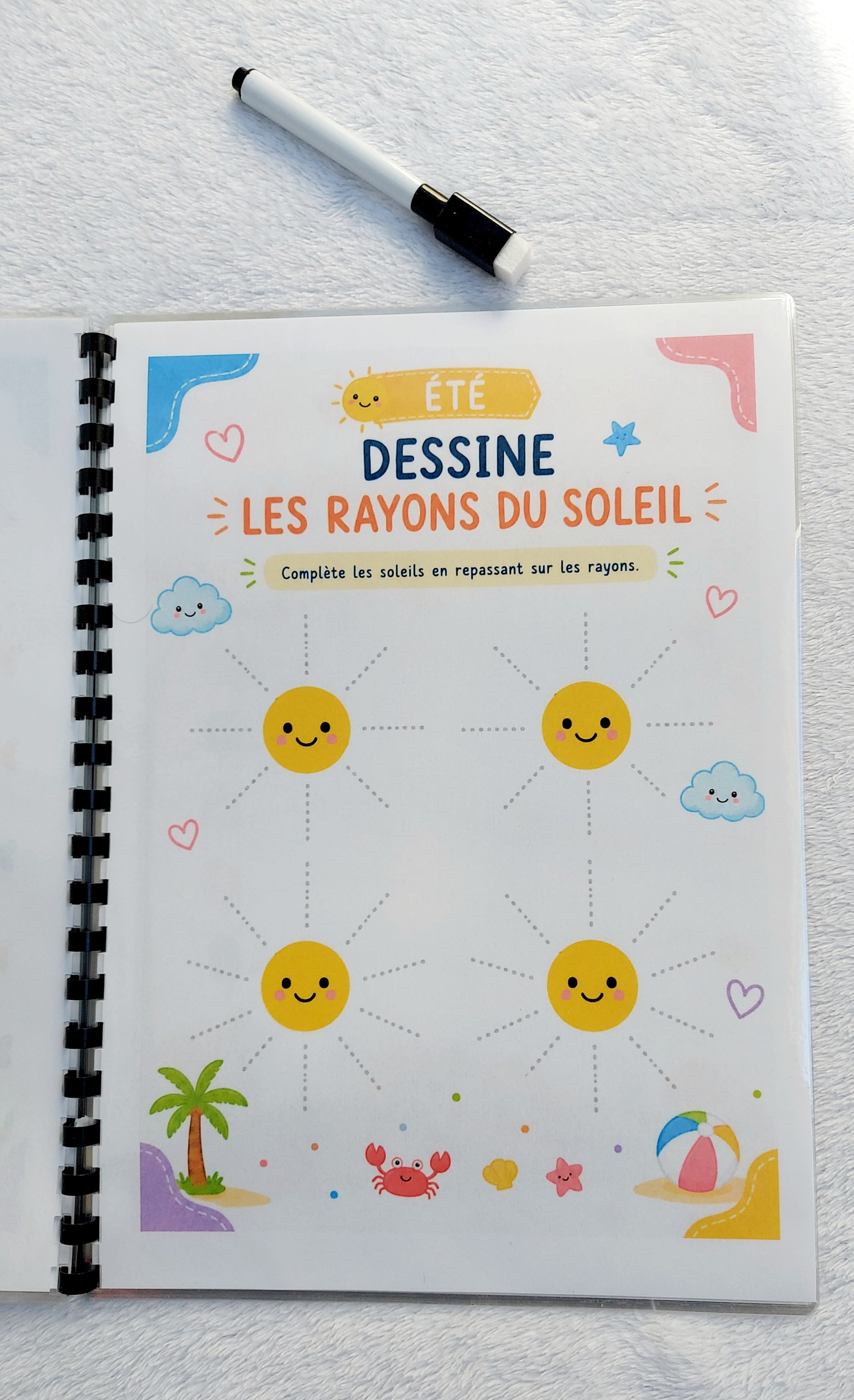 Livret d'activités réutilisable Les 4 saisons - Dès 5 ans | Feutre inclus
