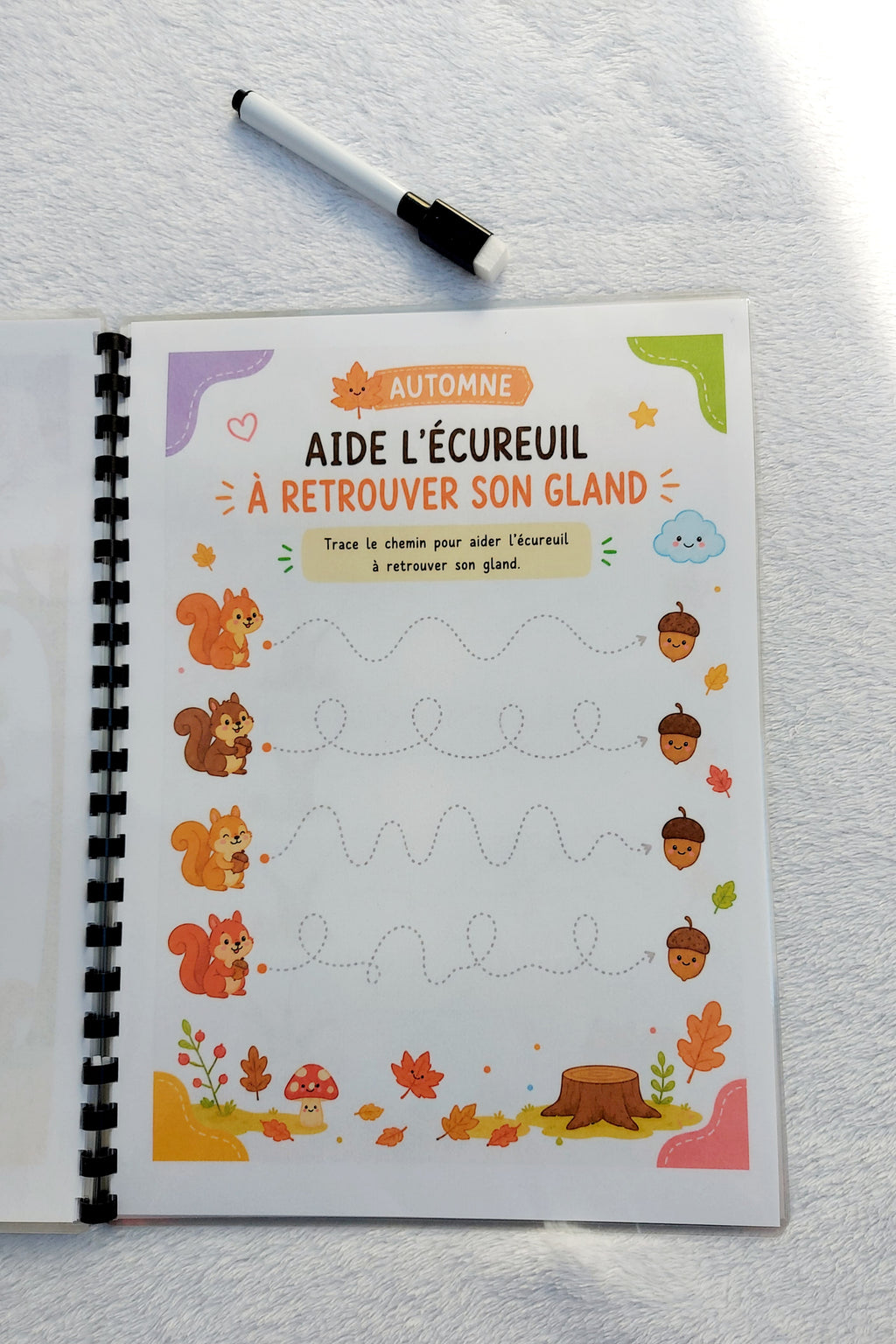 Livret d'activités réutilisable Les 4 saisons - Dès 5 ans | Feutre inclus