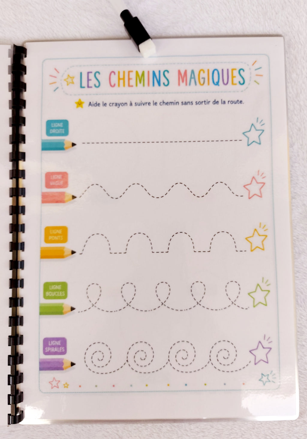 Mon Cahier de Graphisme Effaçable dès 4 ans – Lettres, Chiffres, Formes et Tracés ✏️