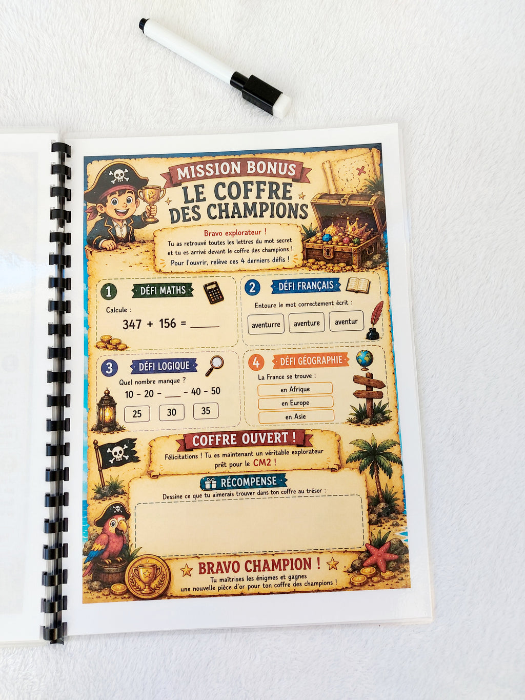Mission CM2 – La Chasse au Trésor des Vacances | Livret Révisions CM1 vers CM2 Réutilisable