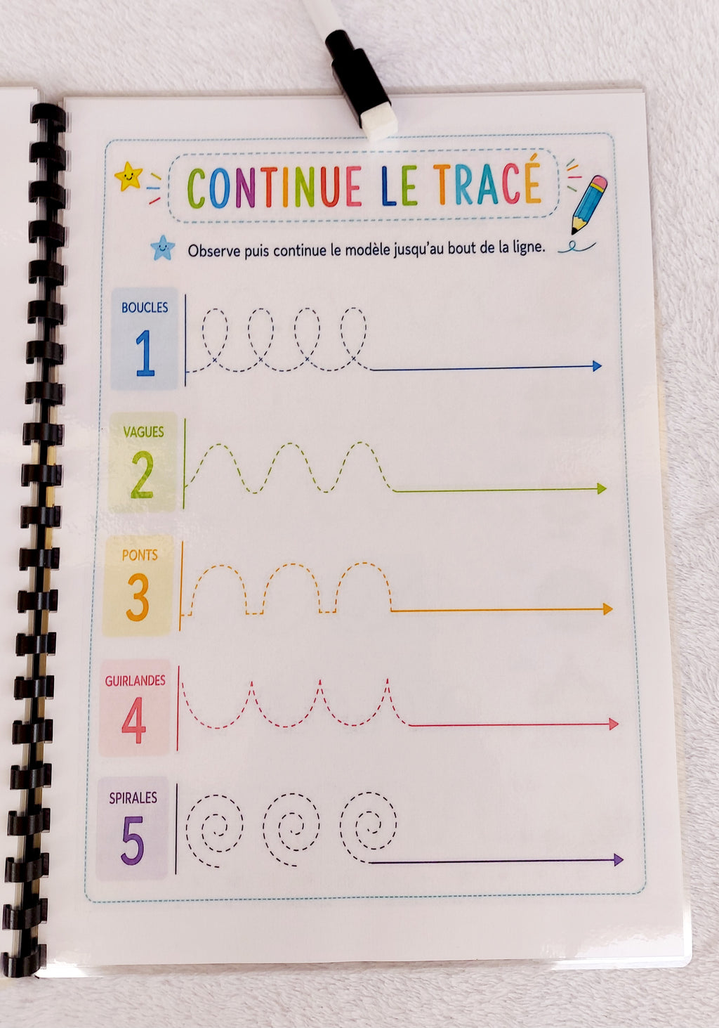 Mon Cahier de Graphisme Effaçable dès 4 ans – Lettres, Chiffres, Formes et Tracés ✏️