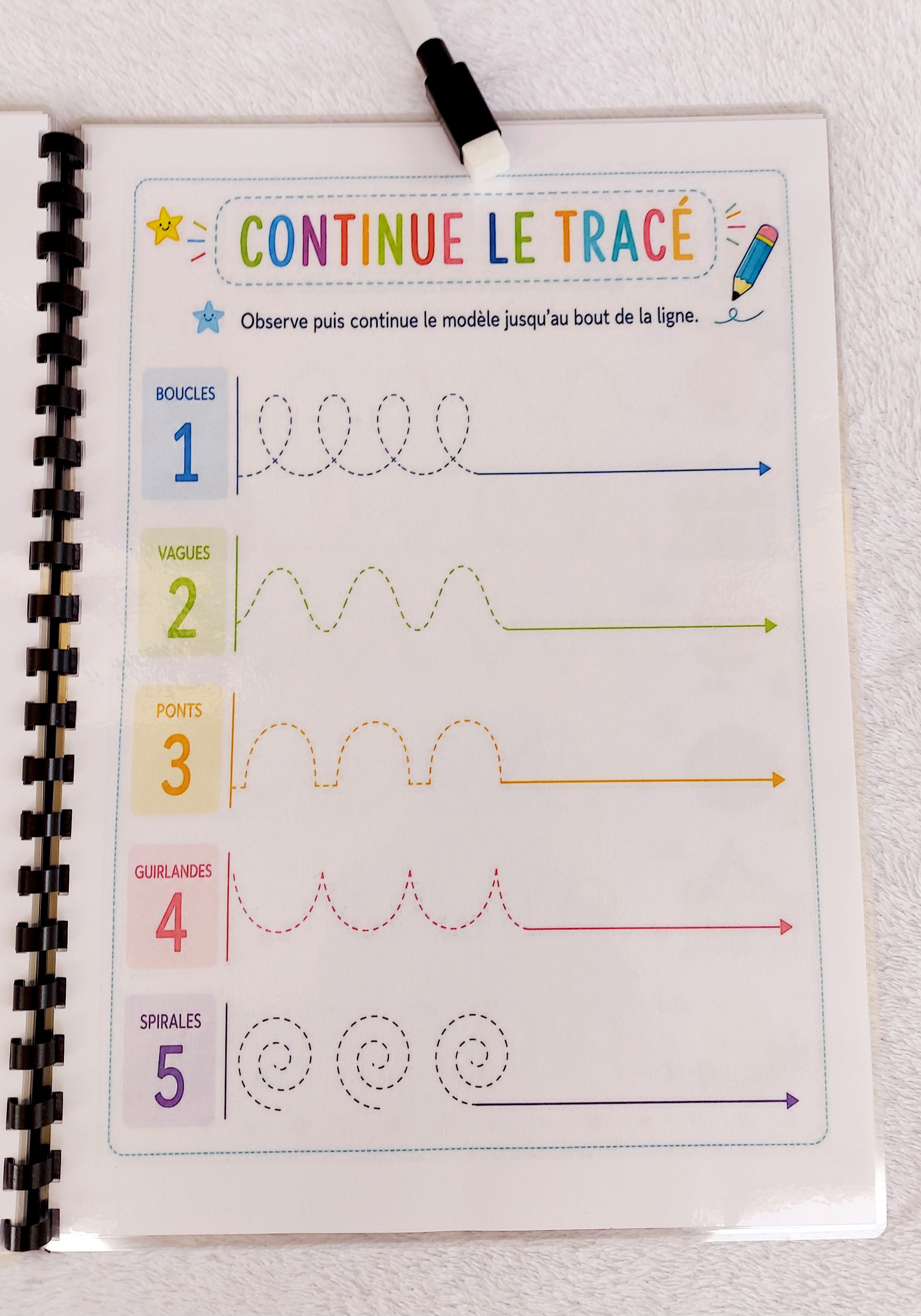 Mon Cahier de Graphisme Effaçable dès 4 ans – Lettres, Chiffres, Formes et Tracés ✏️