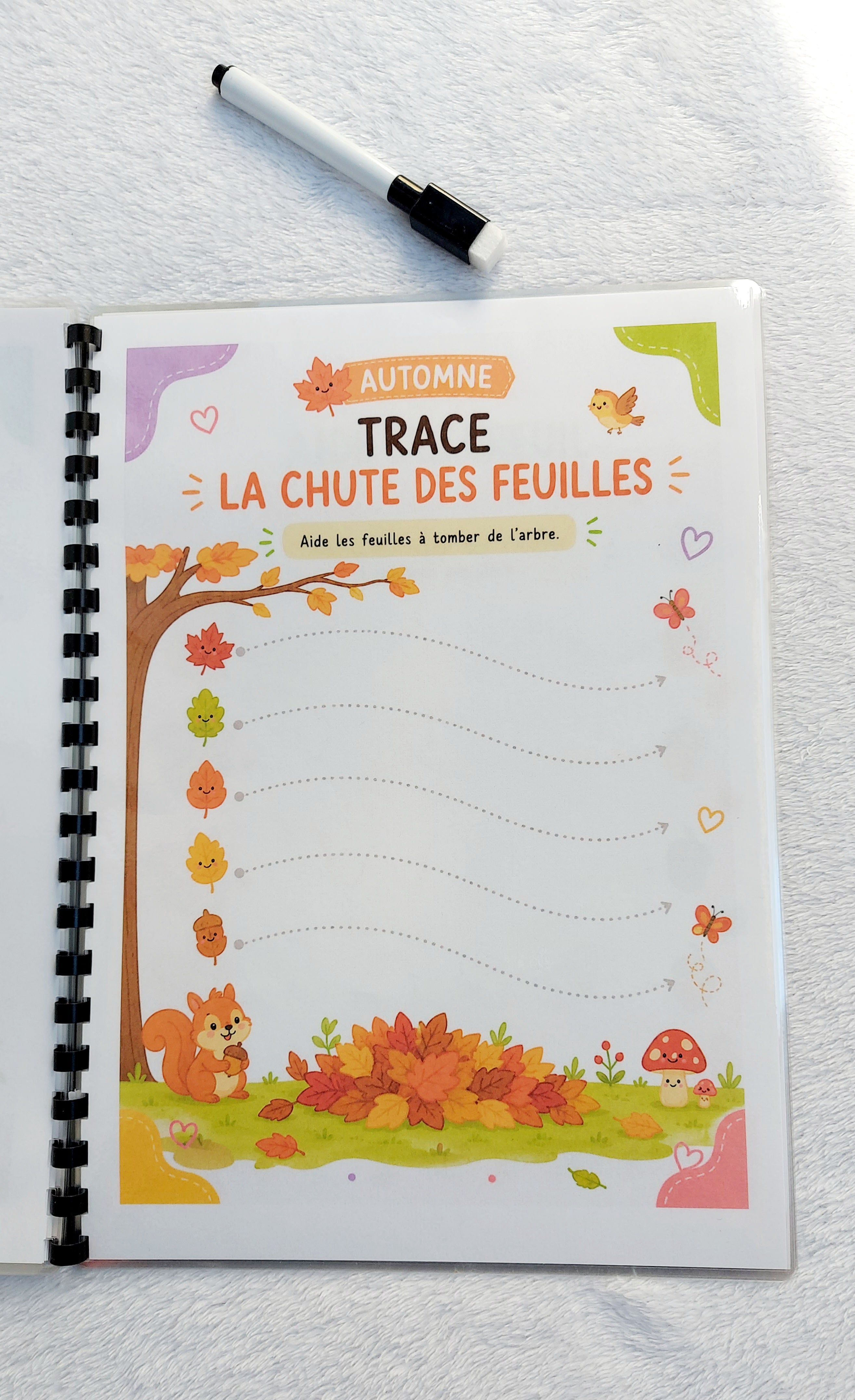 Livret d'activités réutilisable Les 4 saisons - Dès 5 ans | Feutre inclus