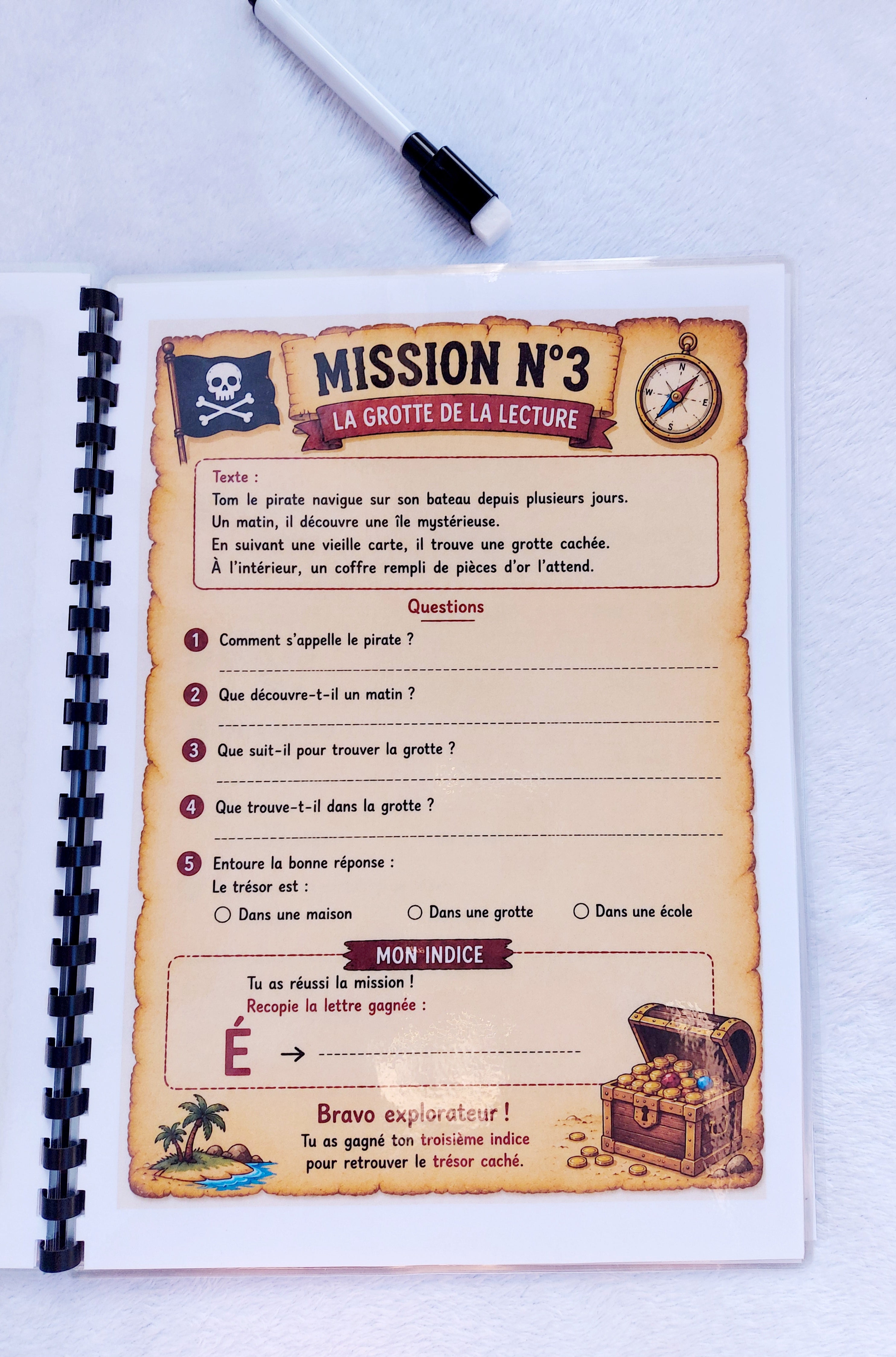 Mission CE1 ➜ CE2 : La Chasse au Trésor des Vacances | Livret d'activités réutilisable dès 7 ans