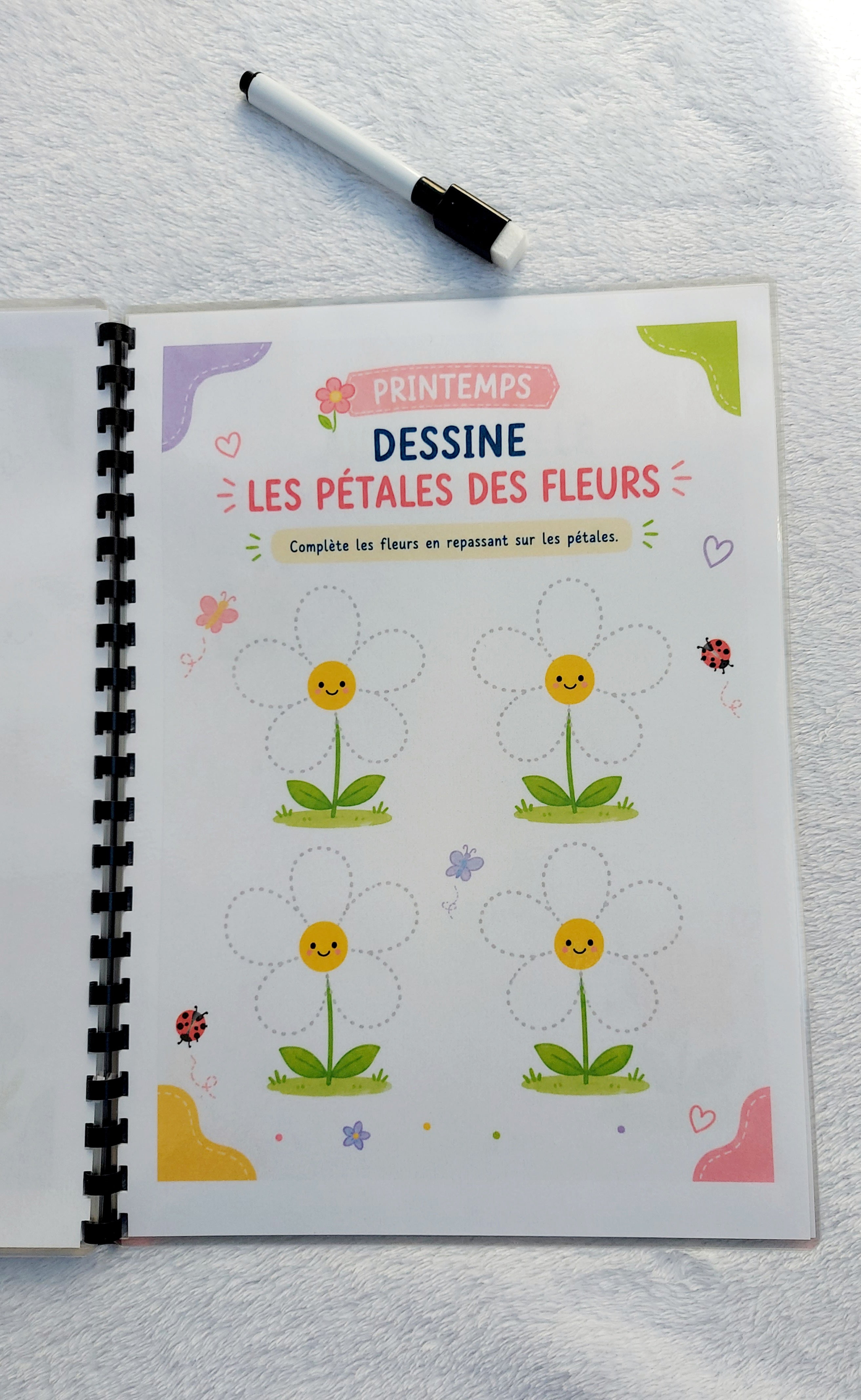 Livret d'activités réutilisable Les 4 saisons - Dès 5 ans | Feutre inclus