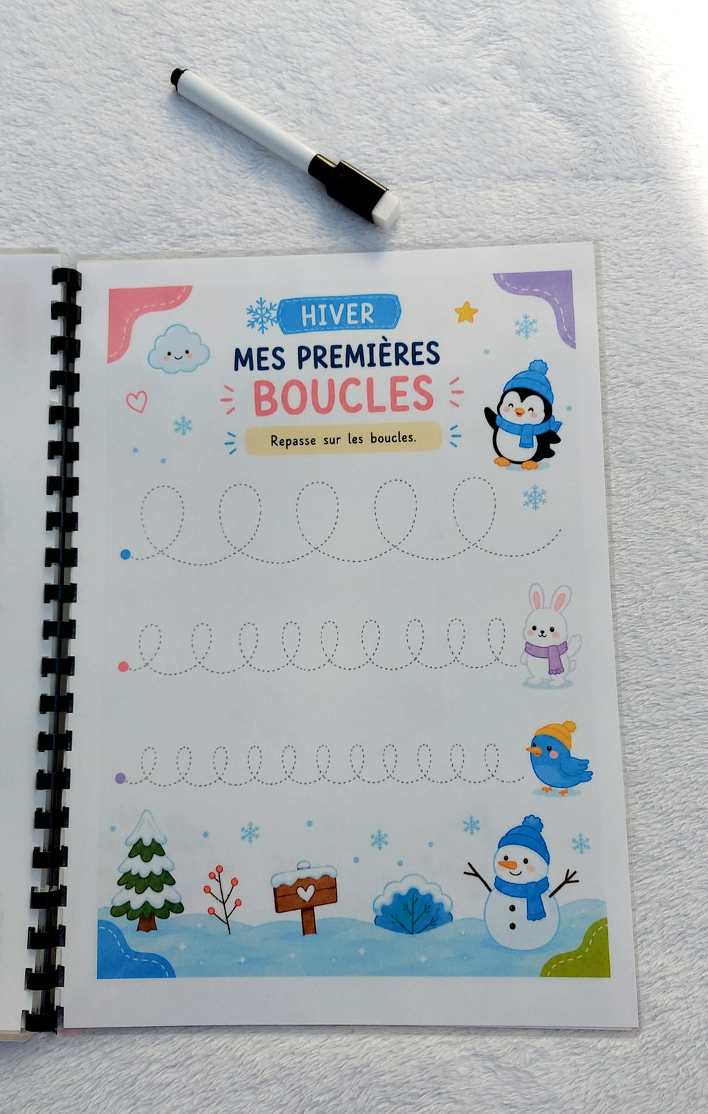 Livret d'activités réutilisable Les 4 saisons - Dès 5 ans | Feutre inclus