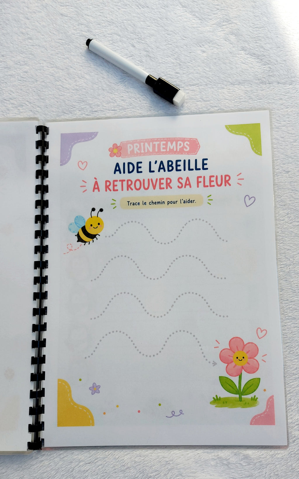 Livret d'activités réutilisable Les 4 saisons - Dès 5 ans | Feutre inclus