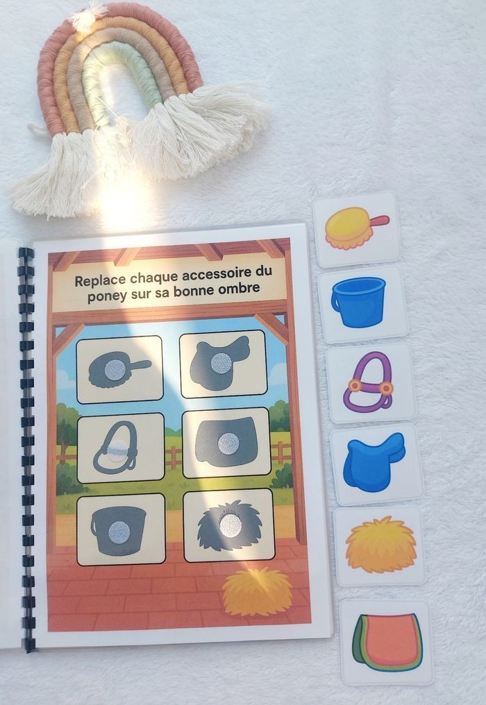 Mon livret d’activités – Poney Club dès 3 ans | Livre éducatif plastifié et réutilisable