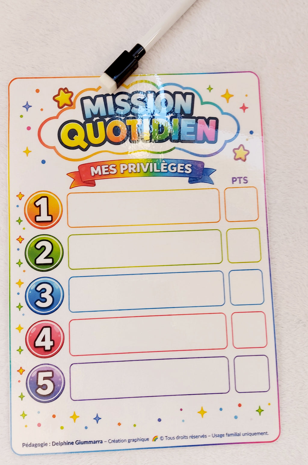 LOT SYSTÈME DE POINTS ORIGINAL 4/8 ANS