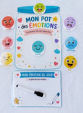 Mon Pot des Émotions – Support éducatif plastifié avec cartes émotions et fiche effaçable