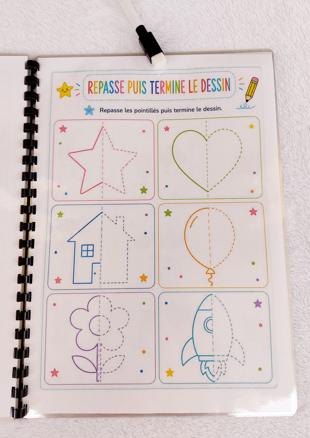 Mon Cahier de Graphisme Effaçable dès 4 ans – Lettres, Chiffres, Formes et Tracés ✏️