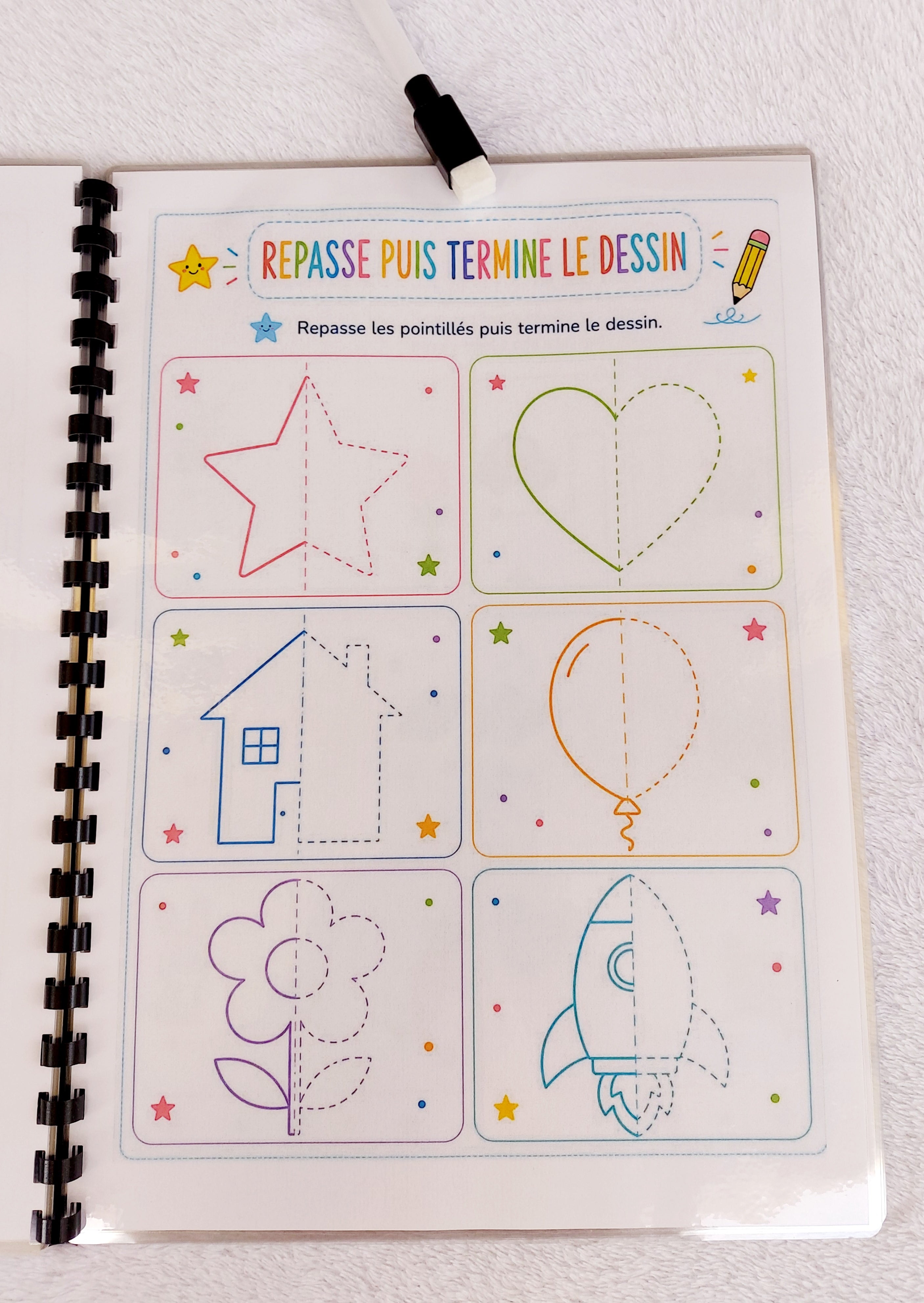 Mon Cahier de Graphisme Effaçable dès 4 ans – Lettres, Chiffres, Formes et Tracés ✏️