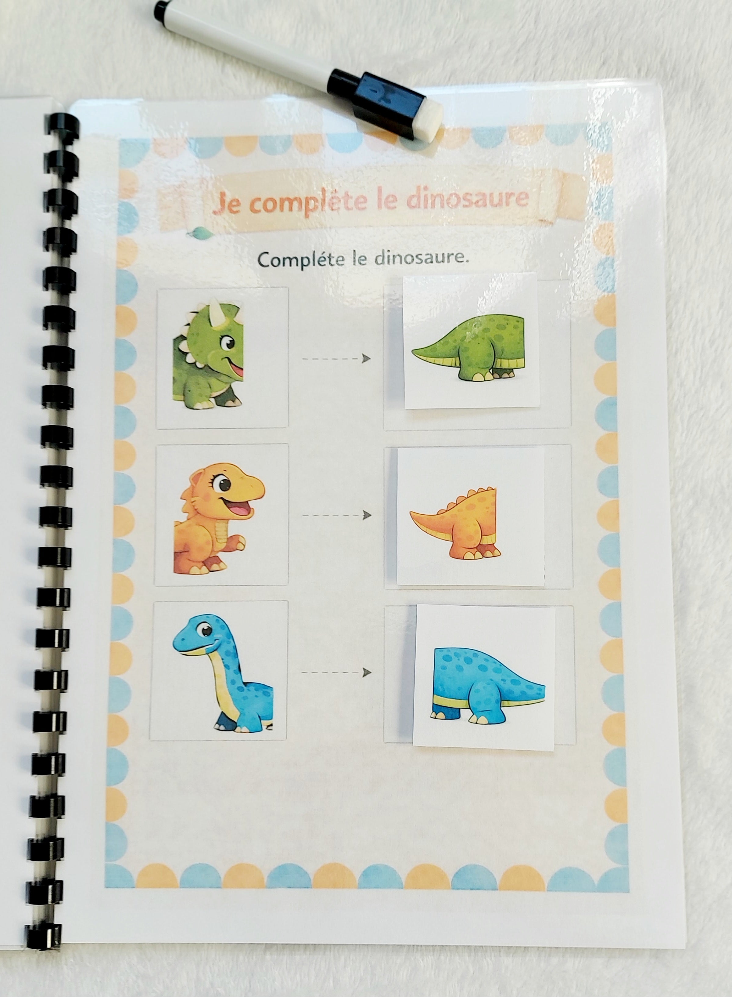 Livret d’activités Les Dinosaures – Dès 3 ans – Support éducatif réutilisable