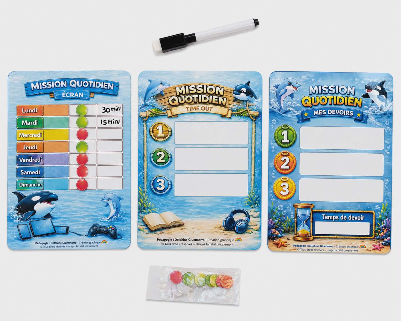 LOT QUOTIDIEN APAISÉ OCEAN 4/8 ANS
